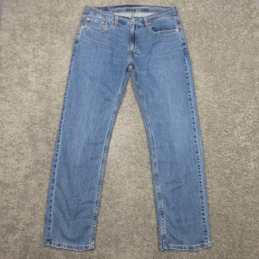 Levis Jeans Mens 33x32 Blue 559 Relaxed Straight Faded Zip Fly Faded Denim Pants